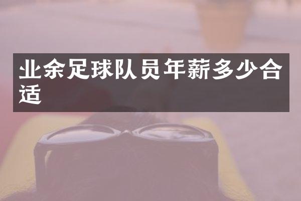 业余足球队员年薪多少合适
