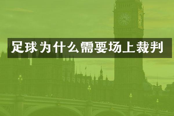 足球为什么需要场上裁判