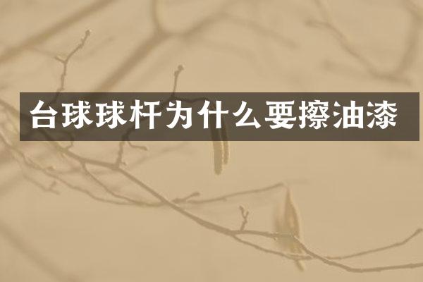 台球球杆为什么要擦油漆