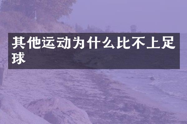其他运动为什么比不上足球