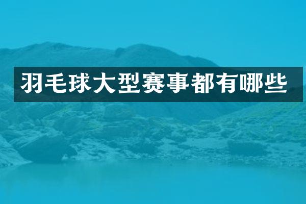 羽毛球大型赛事都有哪些