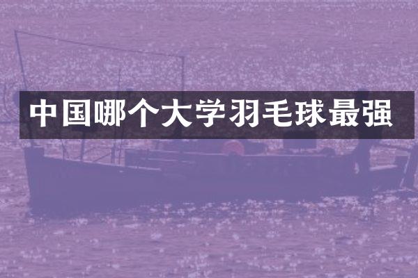 中国哪个大学羽毛球最强