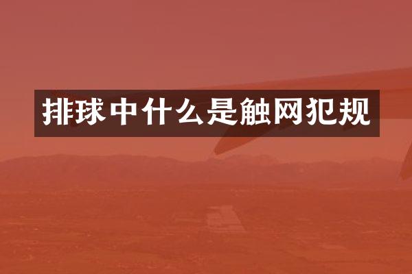 排球中什么是触网犯规