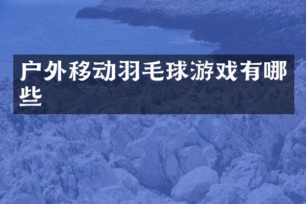 户外移动羽毛球游戏有哪些