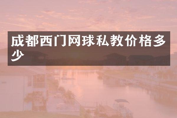成都西门网球私教价格多少