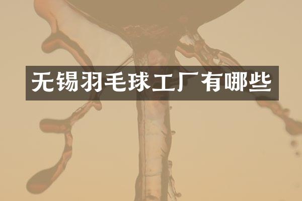 无锡羽毛球工厂有哪些