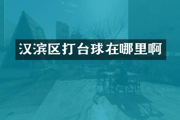 汉滨区打台球在哪里啊