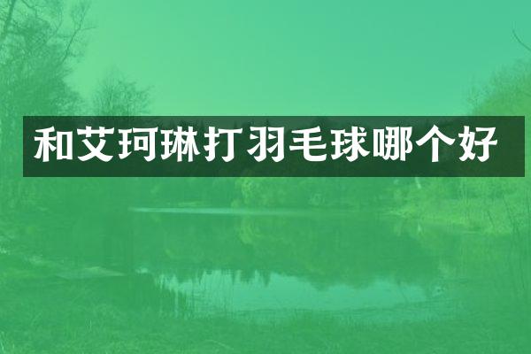 和艾珂琳打羽毛球哪个好