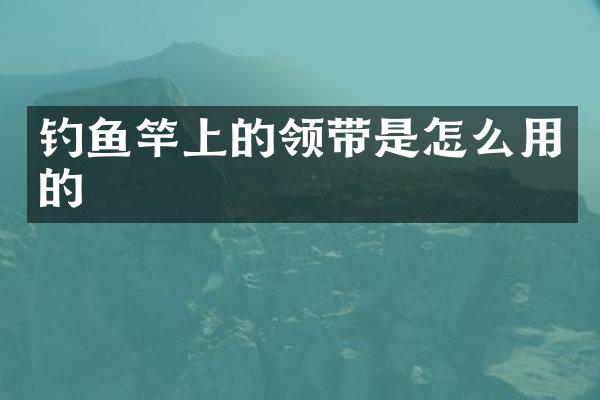 钓鱼竿上的领带是怎么用的
