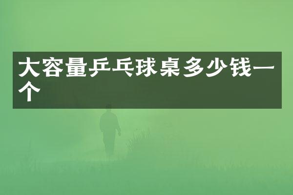大容量乒乓球桌多少钱一个