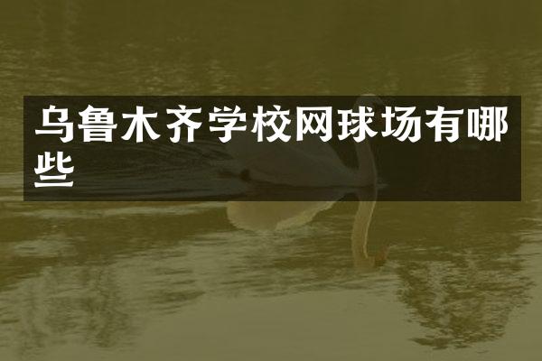 乌鲁木齐学校网球场有哪些