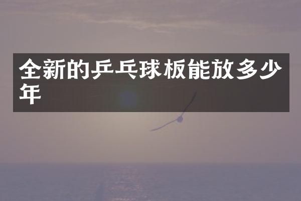 全新的乒乓球板能放多少年