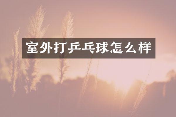 室外打乒乓球怎么样