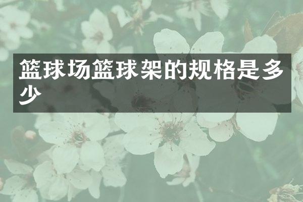 篮球场篮球架的规格是多少