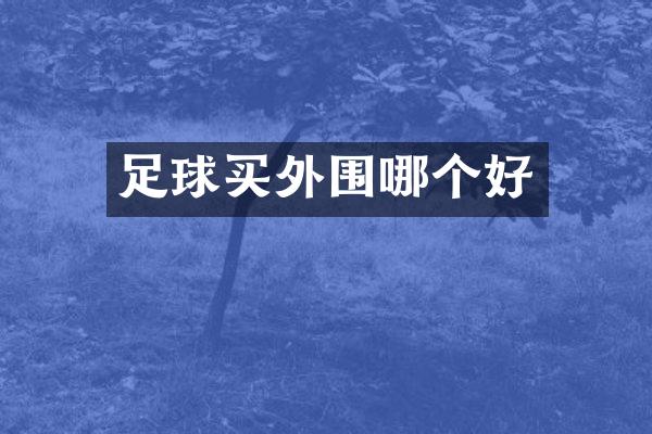 足球买外围哪个好