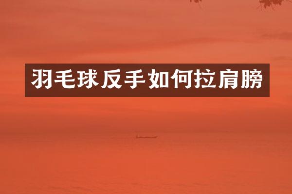 羽毛球反手如何拉肩膀