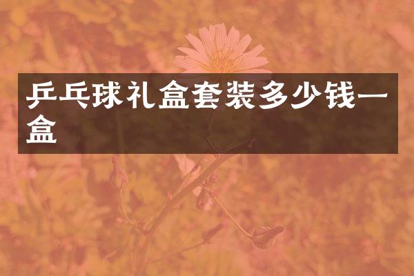 乒乓球礼盒套装多少钱一盒