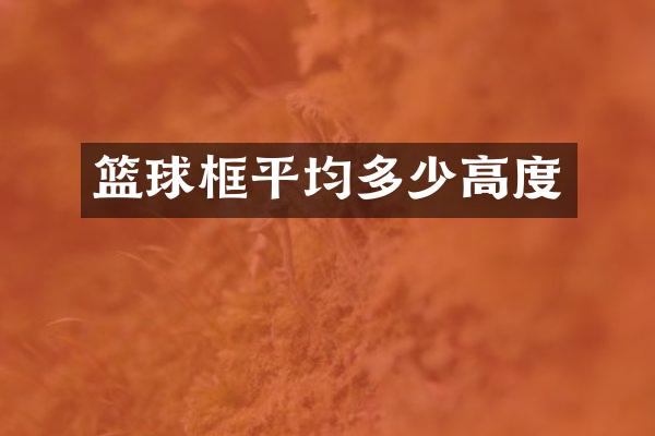 篮球框平均多少高度
