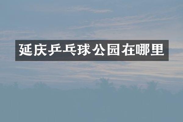 延庆乒乓球公园在哪里