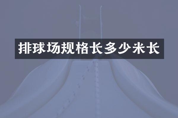 排球场规格长多少米长