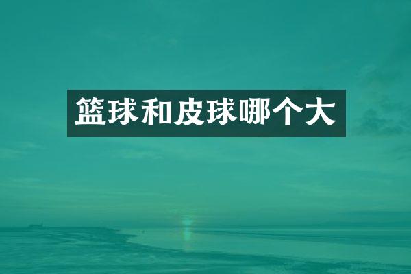 篮球和皮球哪个大