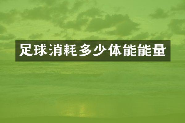 足球消耗多少体能能量