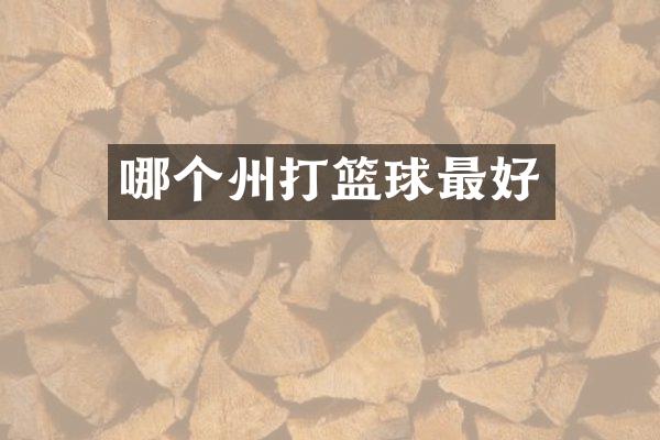 哪个州打篮球最好