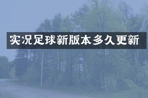 实况足球新版本多久更新
