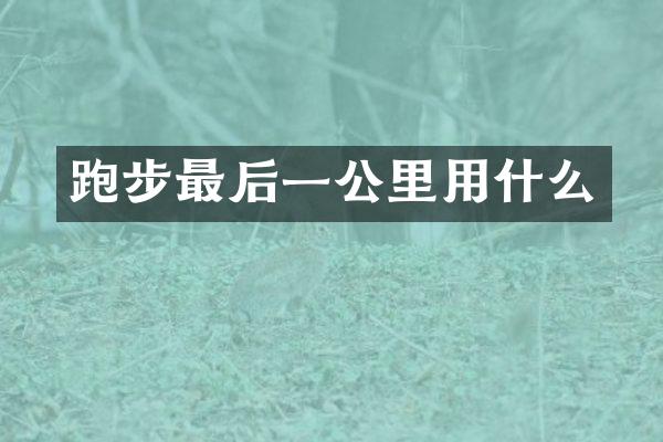 跑步最后一公里用什么
