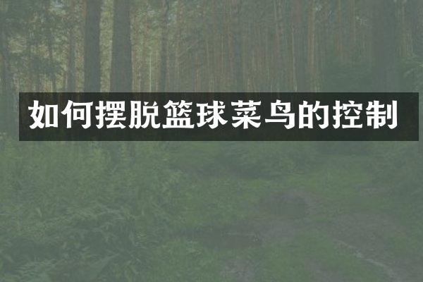 如何摆脱篮球菜鸟的控制