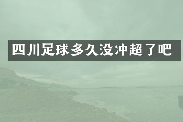四川足球多久没冲超了吧