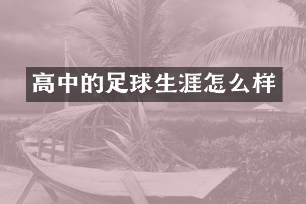 高中的足球生涯怎么样