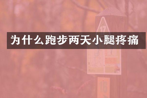 为什么跑步两天小腿疼痛