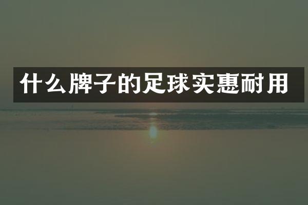 什么牌子的足球实惠耐用