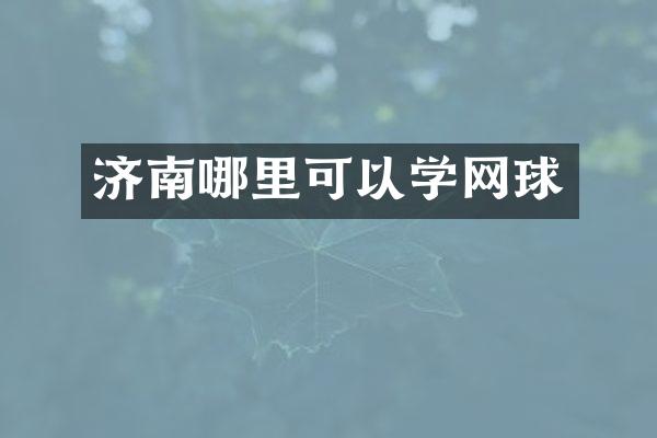 济南哪里可以学网球