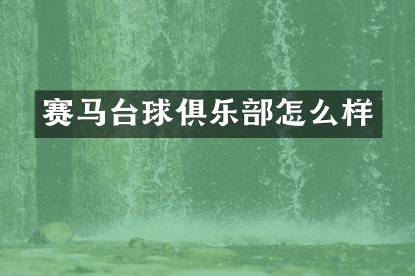 赛马台球俱乐部怎么样