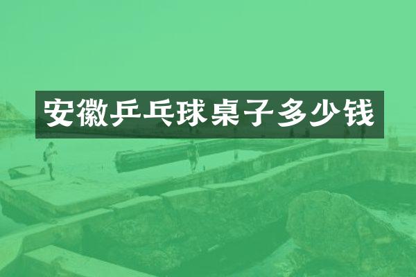 安徽乒乓球桌子多少钱