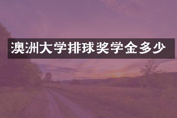 澳洲大学排球奖学金多少