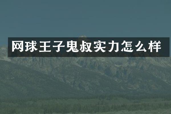 网球王子鬼叔实力怎么样
