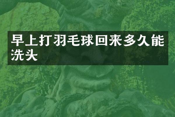 早上打羽毛球回来多久能洗头