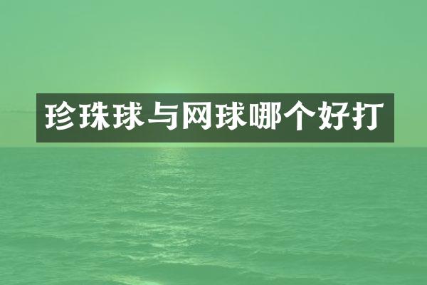 珍珠球与网球哪个好打