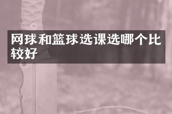 网球和篮球选课选哪个比较好