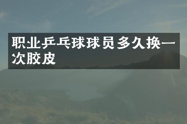 职业乒乓球球员多久换一次胶皮