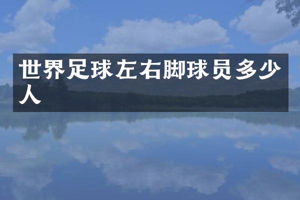 世界足球左右脚球员多少人