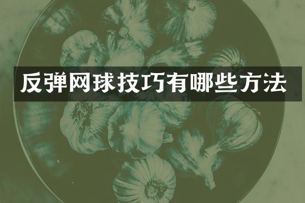 反弹网球技巧有哪些方法