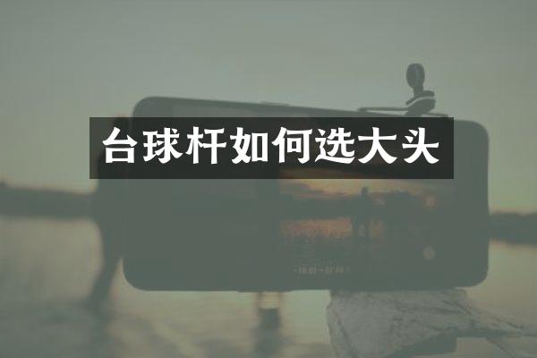 台球杆如何选大头