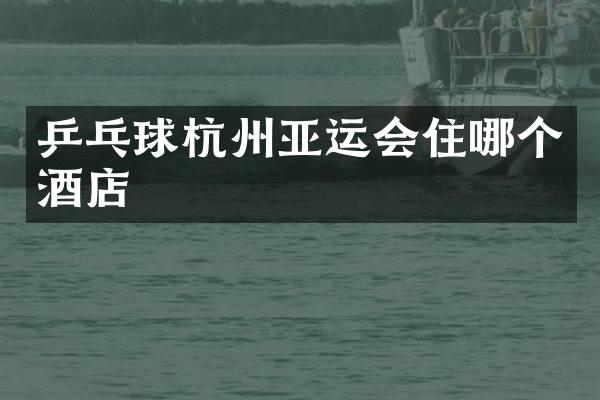 乒乓球杭州亚运会住哪个酒店