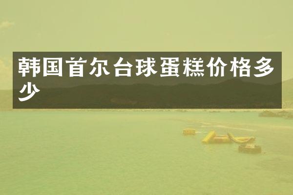 韩国首尔台球蛋糕价格多少