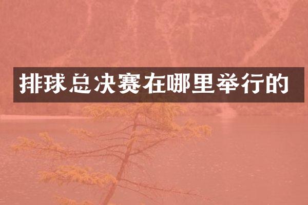 排球总决赛在哪里举行的