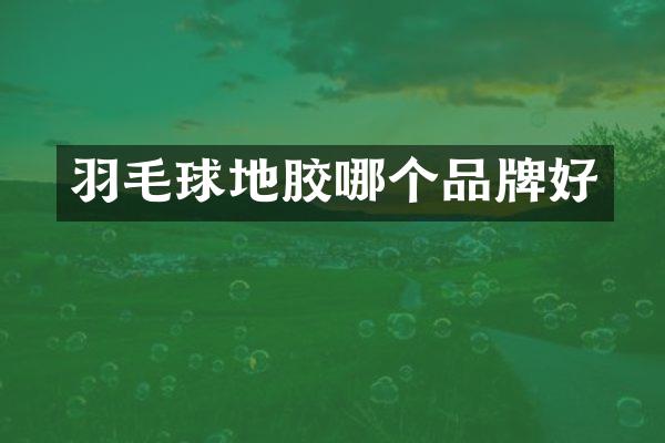 羽毛球地胶哪个品牌好
